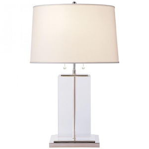 Crystal Block - 2 Light Large Table Lamp