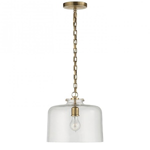 Katie - 1 Light Acorn Pendant with Glass Bowl Shade