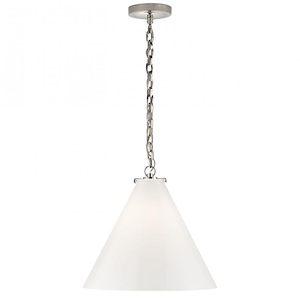 Katie - 1 Light Acorn Pendant with Glass Cone Shade