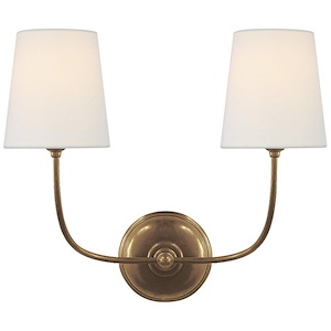 Vendome - 2 Light Double Wall Sconce In Modern Style-14 Inches Tall and 18 Inches Wide