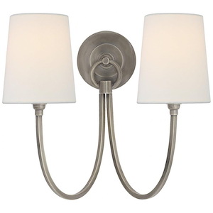 Reed - 2 Light Double Wall Sconce In Modern Style-13 Inches Tall and 15 Inches Wide - 1328368