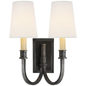 Modern Library - 2 Light Double Wall Sconce In Modern Style-14.5 Inches Tall and 11.5 Inches Wide - 1328374
