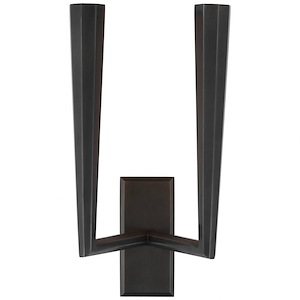 Galahad - 20W LED Double Wall Sconce In Modern Style-15.5 Inches Tall and 8 Inches Wide