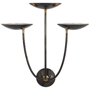 Keria - 18W LED Large Triple Wall Sconce In Traditional Style-23 Inches Tall and 22 Inches Wide - 1112556