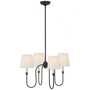 Vendome - 4 Light Small Chandelier In Modern Style-42 Inches Tall and 24.5 Inches Wide