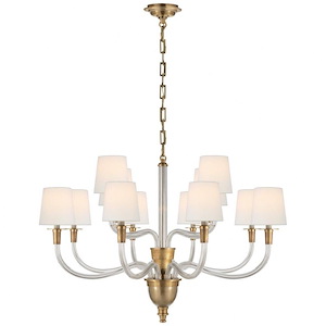 Vivian - 12 Light Large 2-Tier Chandelier In Modern Style-25 Inches Tall and 36 Inches Wide - 1328433