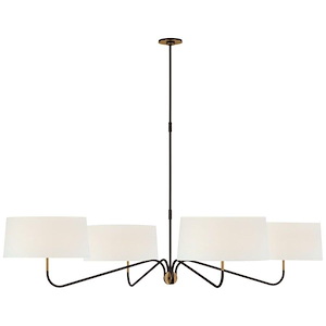 Canto - 60W 4 LED Grande Four Arm Chandelier In Modern Style-16.25 Inches Tall and 68 Inches Wide