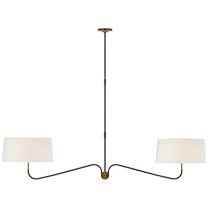 Canto - 30W 2 LED Linear Chandelier In Modern Style-16.25 Inches Tall and 68 Inches Wide