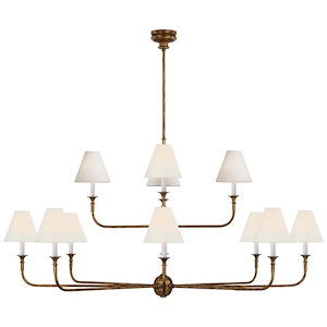 Piaf - 78W 12 LED Grande 2-Tier Chandelier-29 Inches Tall and 58 Inches Wide