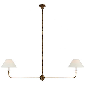 Piaf - 13W 2 LED Large Linear Pendant-18.5 Inches Tall and 12 Inches Wide