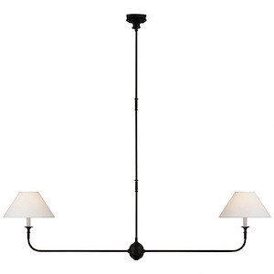 Piaf - 13W 2 LED Large Linear Pendant In Casual Style-18.5 Inches Tall and 62 Inches Wide
