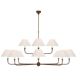 Piaf - 78W 12 LED Oversized 2-Tier Chandelier In Modern Style-34.75 Inches Tall and 72 Inches Wide - 1328453