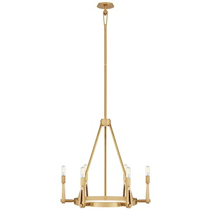 Alpha - 6 Light Medium Chandelier In Modern Style-26 Inches Tall and 27 Inches Wide