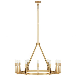 Alpha - 12 Light Grande Chandelier In Modern Style-26 Inches Tall and 38.75 Inches Wide - 1112586