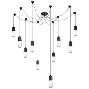 Junio - 80W 10 LED Chandelier In Modern Style-17 Inches Tall and 9.5 Inches Wide - 1328464