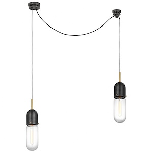 Junio - 16W 2 LED Chandelier In Modern Style-17 Inches Tall and 5.5 Inches Wide