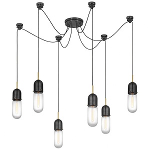 Junio - 48W 6 LED Chandelier In Modern Style-17 Inches Tall and 9.5 Inches Wide - 1328468