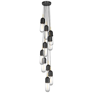 Junio - 80W 10 LED Pendant In Modern Style-17 Inches Tall and 9.5 Inches Wide