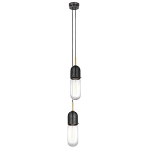 Junio - 16W 2 LED Pendant In Modern Style-17 Inches Tall and 5.5 Inches Wide - 1328471