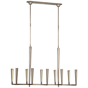 Galahad - 50W LED Large Linear Chandelier In Modern Style-32.5 Inches Tall and 49.75 Inches Wide