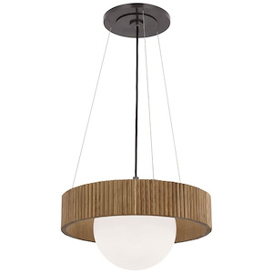 Arena - 15W 1 LED Ring and Globe Chandelier-11.5 Inches Tall and 18.5 Inches Wide - 1328486