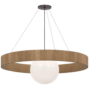 Arena - 15W 1 LED Ring and Globe Chandelier-19.5 Inches Tall and 53 Inches Wide
