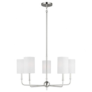 Foxdale-5 Light Chandelier In Transitional Style-14 Inch Tall and 26 Inch Wide