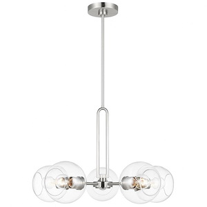 Codyn-5 Light Medium Chandelier In Modern Style-17.38 Inch Tall and 26 Inch Wide