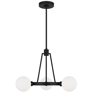 Clybourn-3 Light Chandelier In Modern Style-14 Inch Tall and 21 Inch Wide