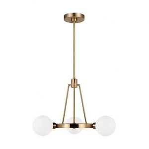 Clybourn-3 Light Chandelier In Modern Style-14 Inch Tall and 21 Inch Wide - 1285906