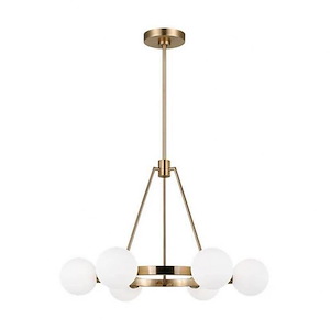 Clybourn-6 Light Chandelier In Modern Style-17.5 Inch Tall and 26 Inch Wide - 1285951