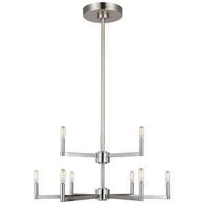 Fullton-9 Light Chandelier In Modern Style-24.25 Inch Tall and 30 Inch Wide