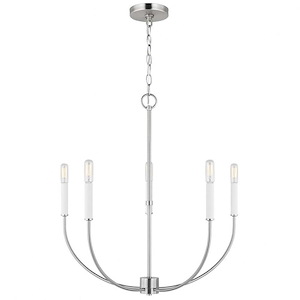 Greenwich-5 Light Chandelier In Casual Style-24 Inch Tall and 24.13 Inch Wide