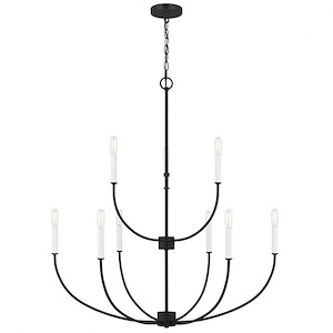 Greenwich-9 Light Chandelier In Casual Style-34 Inch Tall and 32 Inch Wide