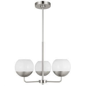 Alvin-3 Light Chandelier In Modern Style-14.88 Inch Tall and 20.25 Inch Wide