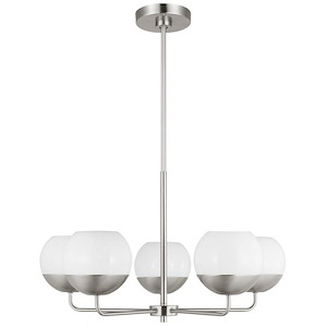 Alvin-5 Light Chandelier In Modern Style-14.88 Inch Tall and 26 Inch Wide