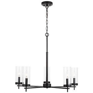 Zire-5 Light Chandelier In Modern Style-22.13 Inch Tall and 26 Inch Wide