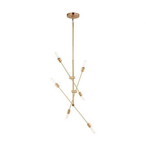 Axis-6 Light Large Chandelier In Modern Style-46 Inch Tall and 40 Inch Wide - 1285938