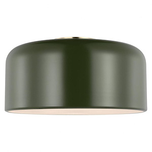 Malone-1 Light Medium Flush Mount In Casual Style-7 Inch Tall and 13.75 Inch Wide