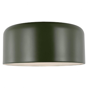 Malone-1 Light Large Flush Mount In Casual Style-7.75 Inch Tall and 15.75 Inch Wide