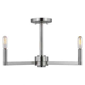 Fullton-3 Light Semi-Flush Mount In Modern Style-10.63 Inch Tall and 20 Inch Wide - 1286071