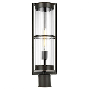 Alcona-1 Light Outdoor Post Lantern In Transitional Style-21 Inch Tall and 7 Inch Wide