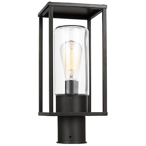 Vado-1 Light Outdoor Post Lantern In Transitional Style-15 Inch Tall and 6.38 Inch Wide