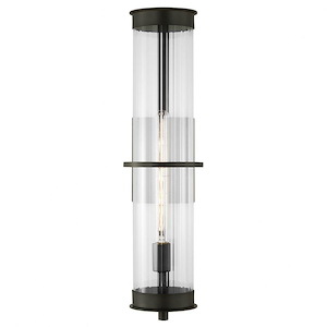 Alcona-1 Light Extra Large Outdoor Wall Lantern In Transitional Style-24 Inch Tall and 6.13 Inch Wide