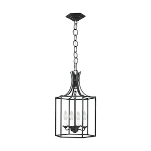 Generation Lighting-Bantry House-4 Light Small Outdoor Hanging Lantern in Uptown Chic Style-12.5 Inch Wide by 24.88 Inch Tall - 936795