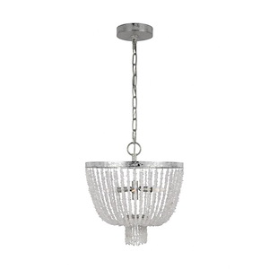 Generation Lighting-Leon-5 Light Small Chandelier in Glam Style-19 Inch Wide by 15.63 Inch Tall
