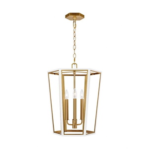 Generation Lighting-Curt-3 Light Small Lantern In Transitional Style-20.38 Inch Tall and 16 Inch Wide - 1226808