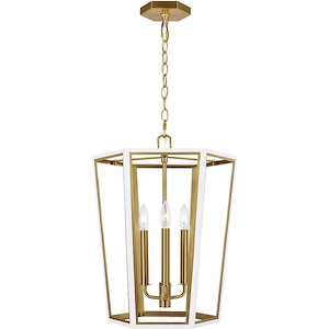 Generation Lighting-Curt-3 Light Small Lantern In Transitional Style-20.38 Inch Tall and 16 Inch Wide