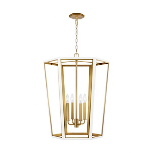 Generation Lighting-Curt-4 Light Medium Lantern In Transitional Style-26.88 Inch Tall and 21.38 Inch Wide - 1226630