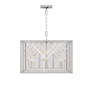 Generation Lighting-Erro-8 Light Large Pendant In Transitional Style-18.13 Inch Tall and 24 Inch Wide